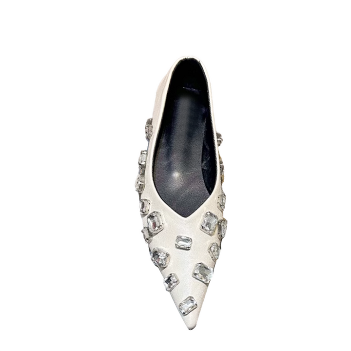 WEJRI Diamante Flat Ballet Shoes