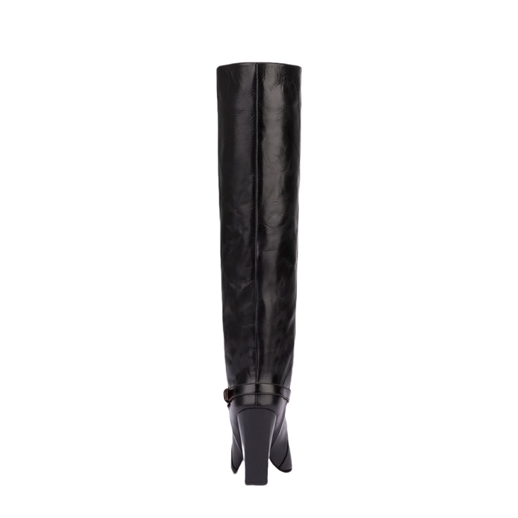 ZAVOR Buckled Block Heel Knee High Boots