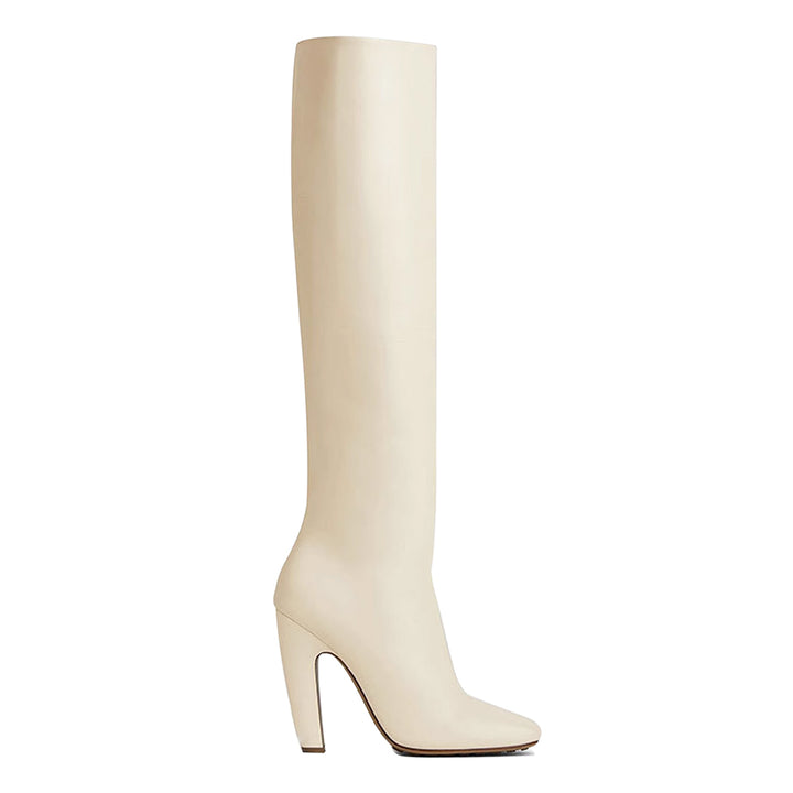 WRITON Square-toe Block Knee High Boots