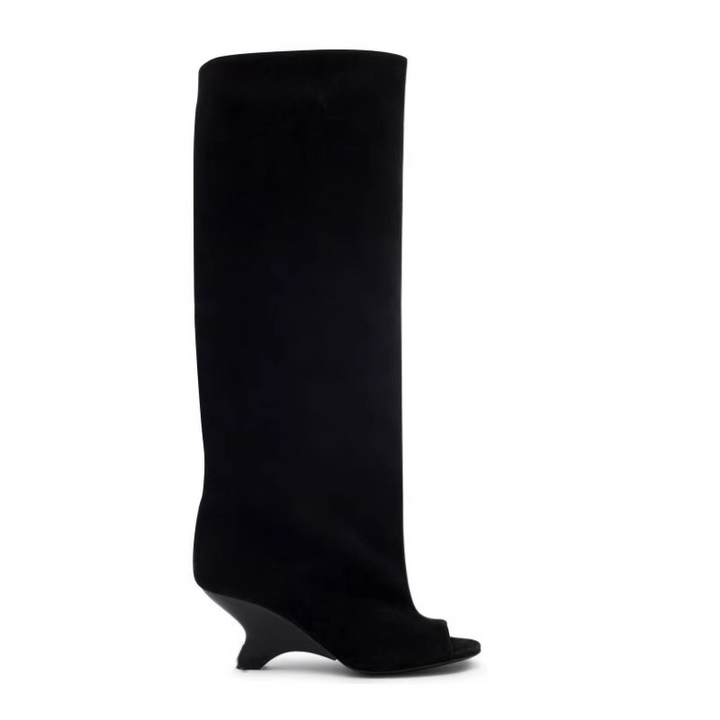 FLECI Sculptured Heel Knee High Boots - 6.5 CM