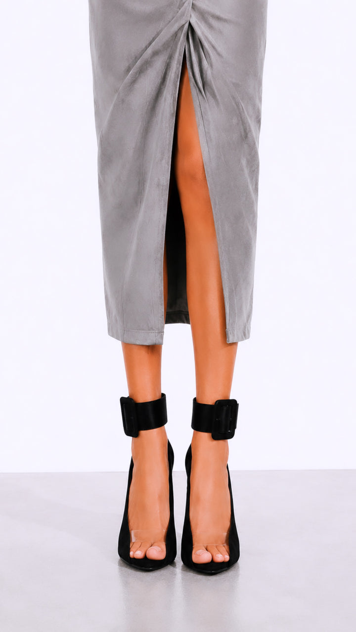 SEVTB OPEN VAMP FLOATING BUCKLE PUMPS