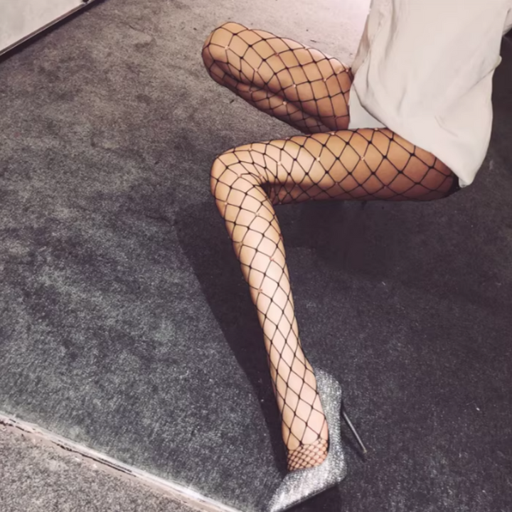 LIKIW Rhinestone-Embellished Pantyhose