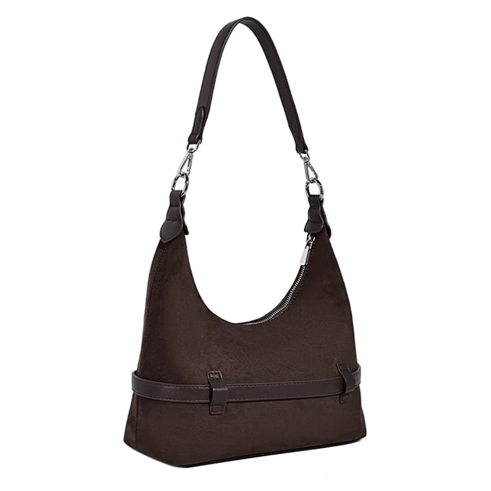 LAVNN Buckled Suede Tote Bag