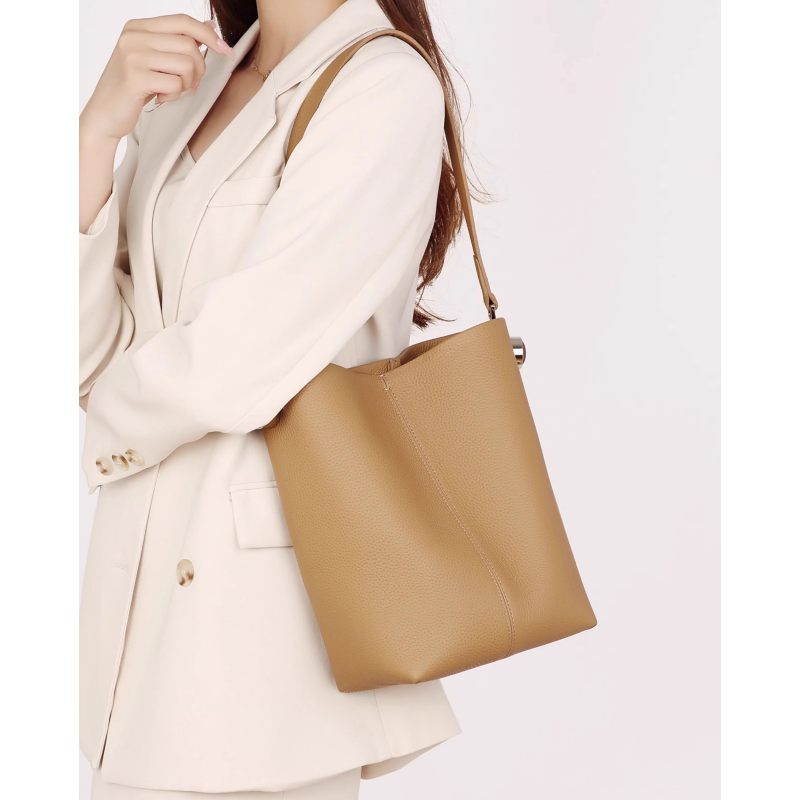 FELCI Leather Bucket Bag