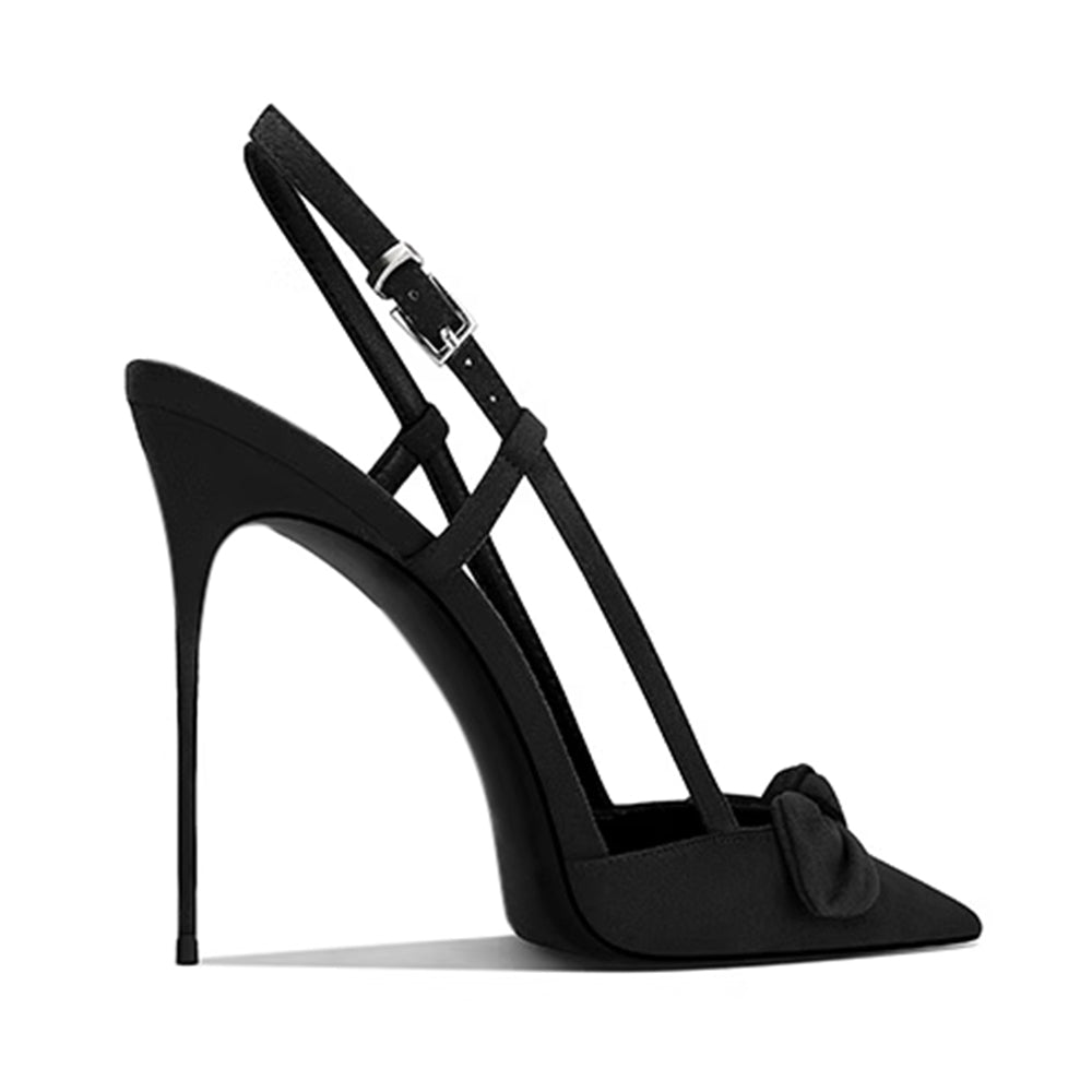 FUDOL Bow High Heel Sandals - 10cm