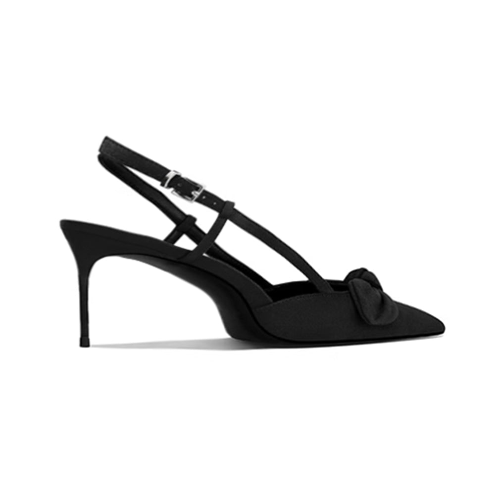 FUDOL Bow Mid Heel Sandals - 6cm