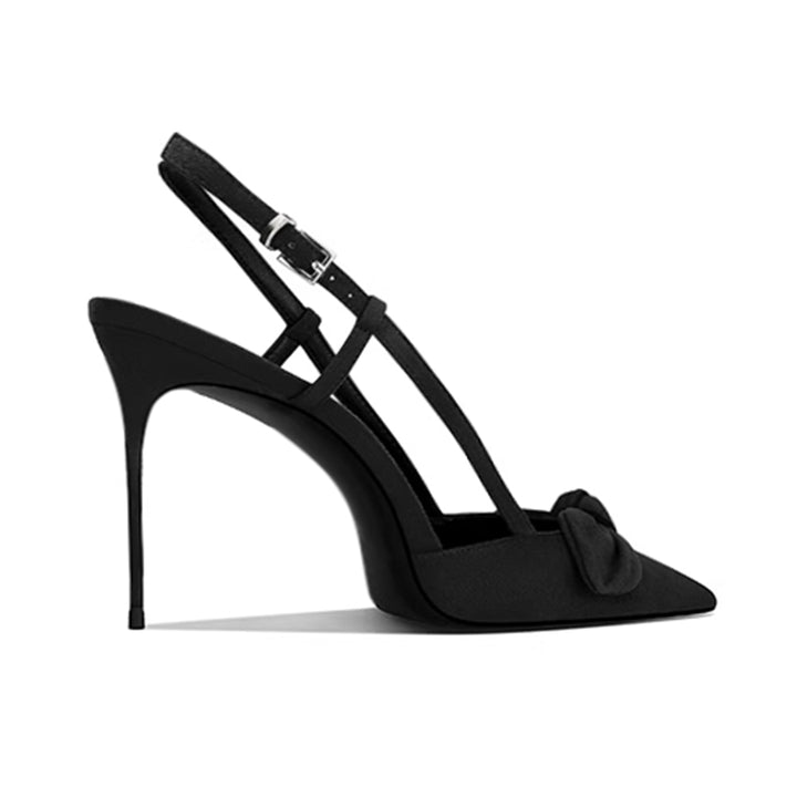 FUDOL Bow Mid Heel Sandals - 8cm