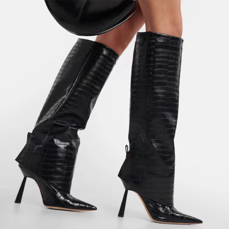 HASGI Stiletto Heel Knee High Boots