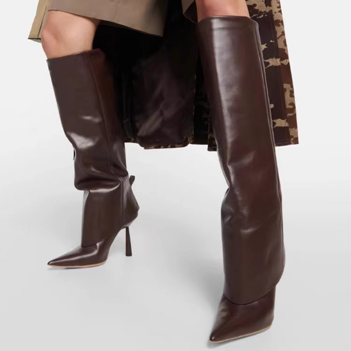 HASGI Stiletto Heel Knee High Boots