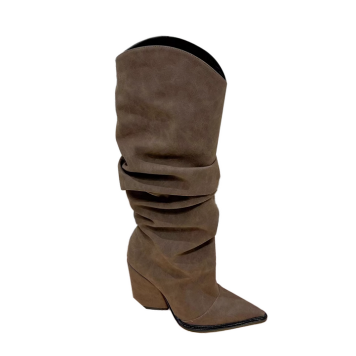 HEMLO Fold Knee High Boots