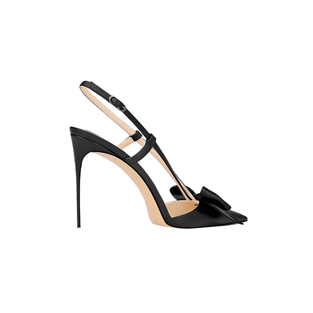 HURON Bow Mid Heel Sandals - 8cm