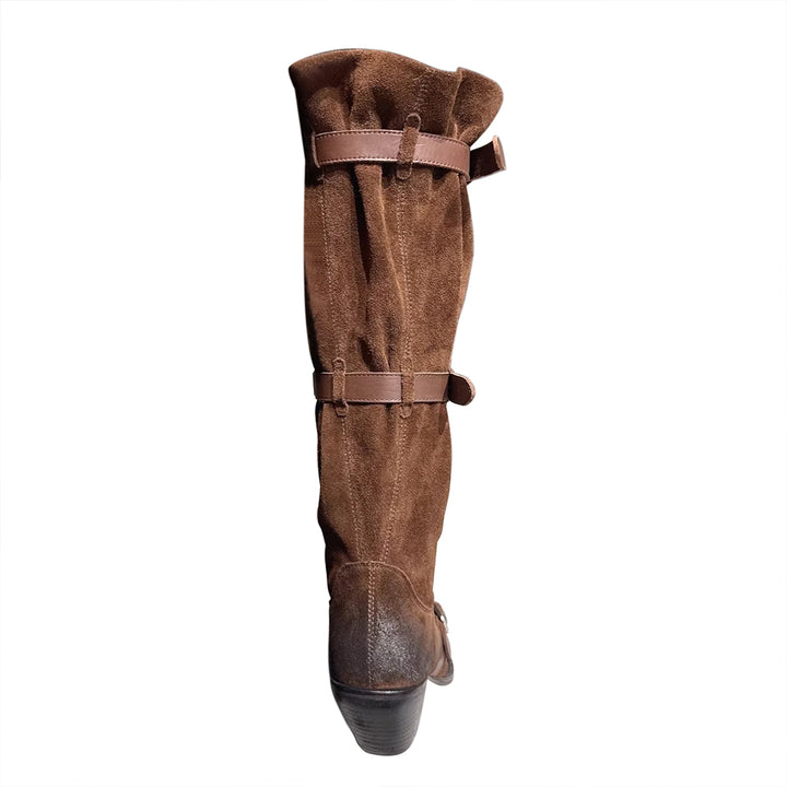 HUSIB Buckled Knee High Boots