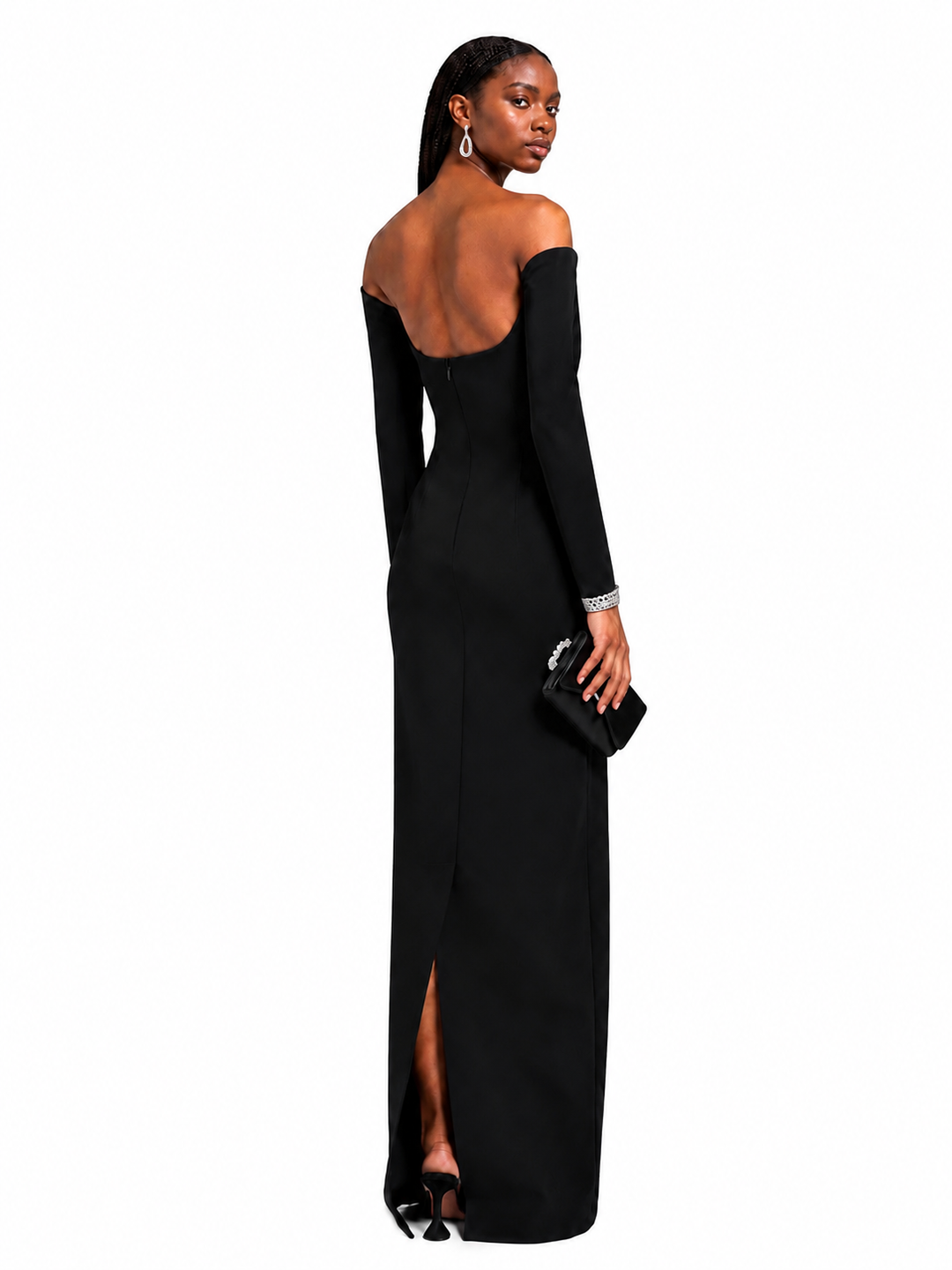 KAIVE Off-Shoulder Maxi Evening Dress Gown