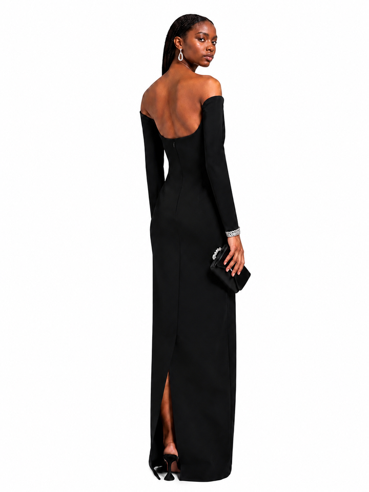 KAIVE Off-Shoulder Maxi Evening Dress Gown