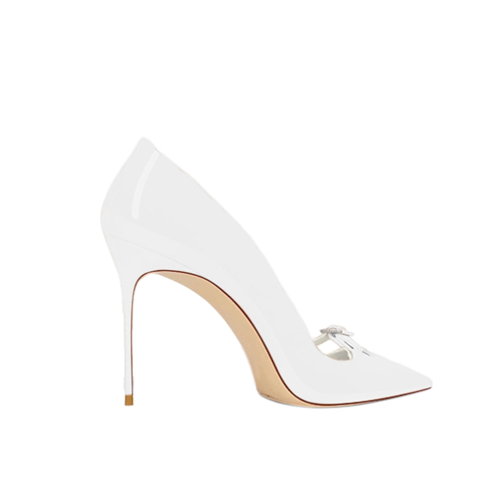 KERVA Diamante Buckled Mid Heel Pumps - 8cm