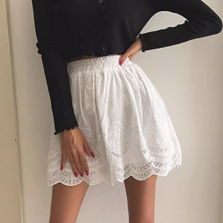 KERVI Lace Mini Skirt