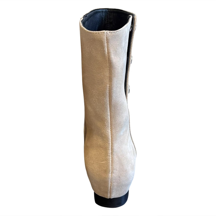 LENCU Button Suede Ankle Boots
