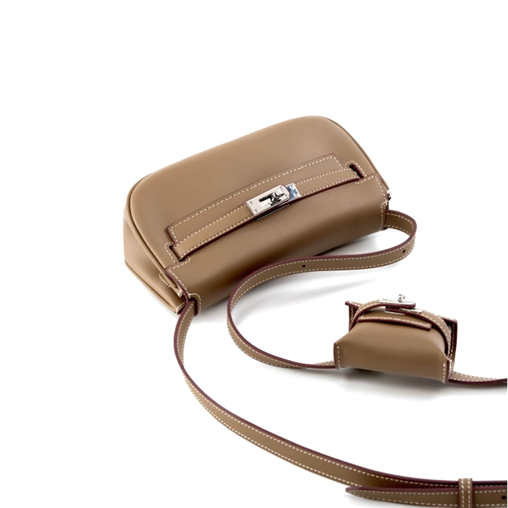 LENFI Metal Lock Cross Body Bag