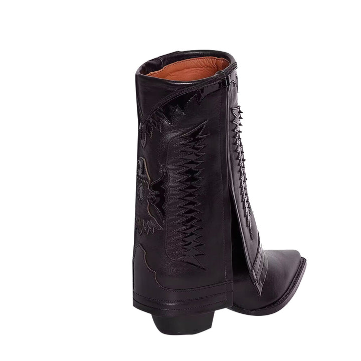 LETIE Block Heel Western Cowboy Ankle Boots