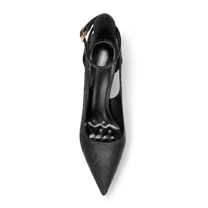 LOVRE Cut Out Mid Heel Sandals - 6cm