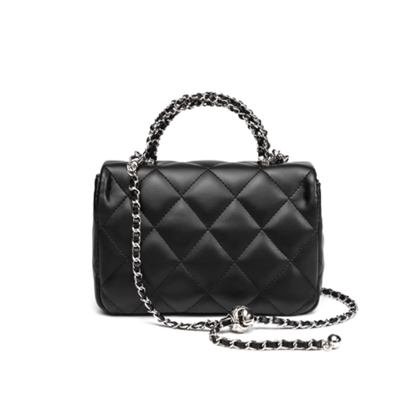 MEVAN Metal Lock Quilted Cross Body Bag