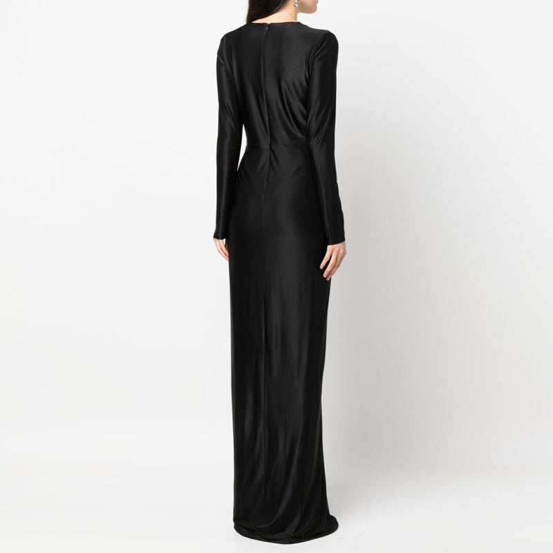 MUIVA Deep V Evening Dress Gown