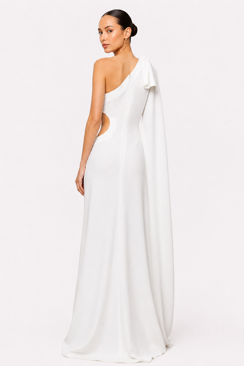 MUTVU One Shoulder Cut Out Evening Dress Gown