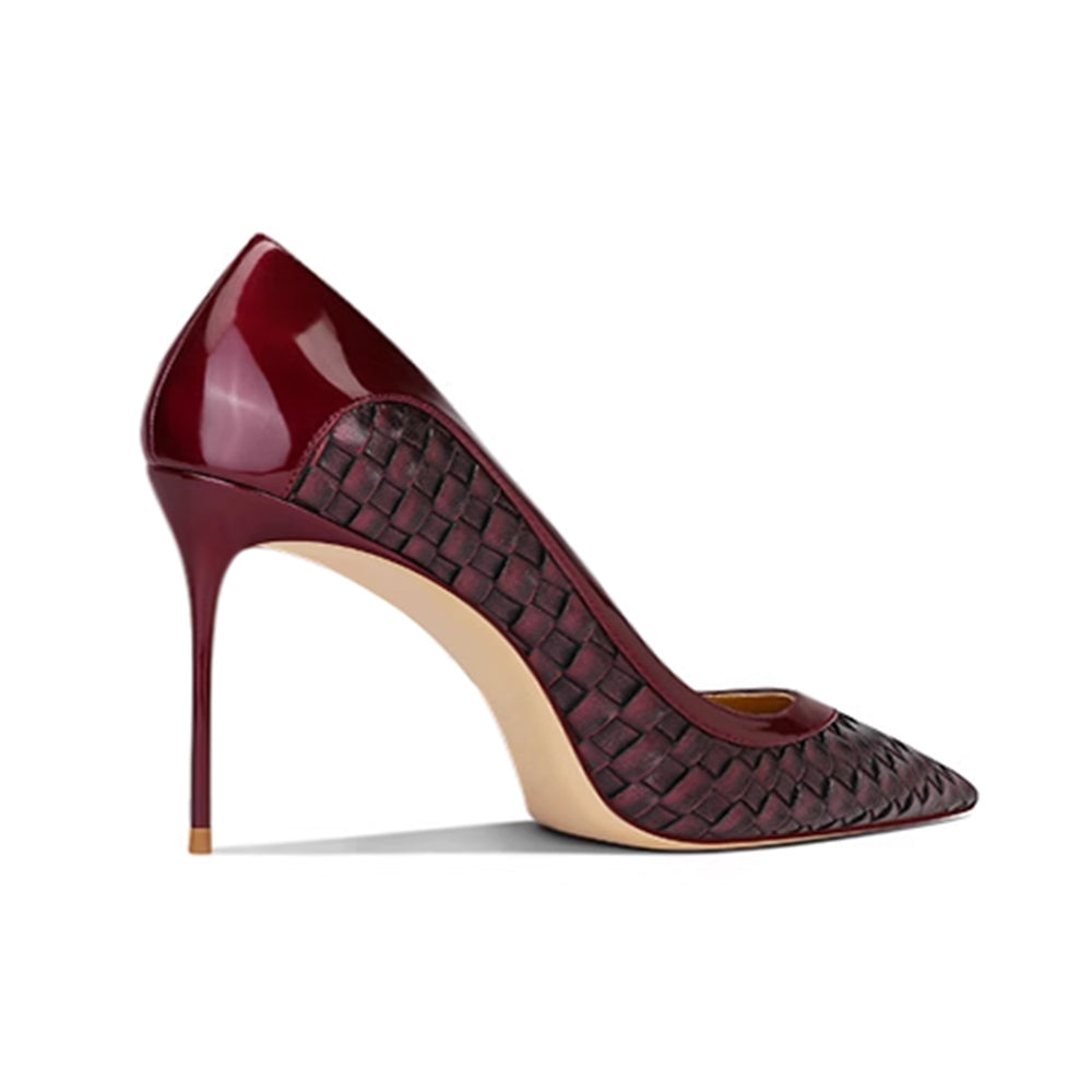 NETCU Braided Mid Heel Pumps - 8cm