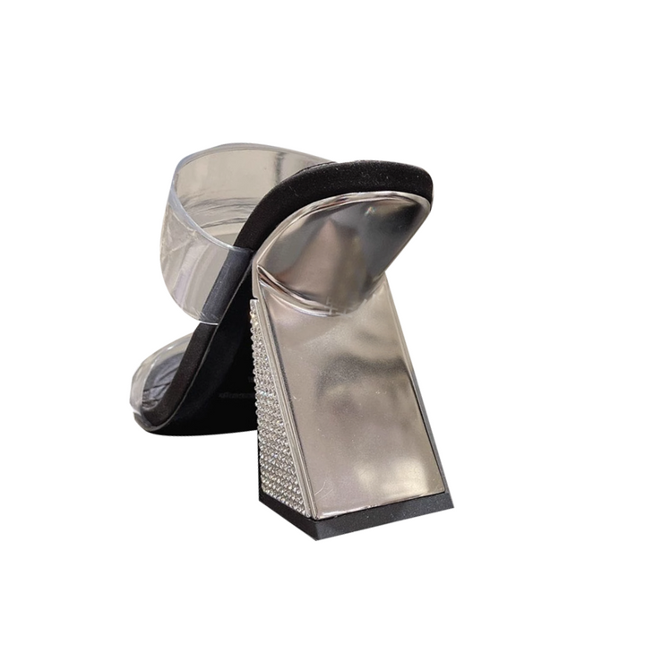 NEUCA Diamante PVC Mules Sandals - 10.5cm