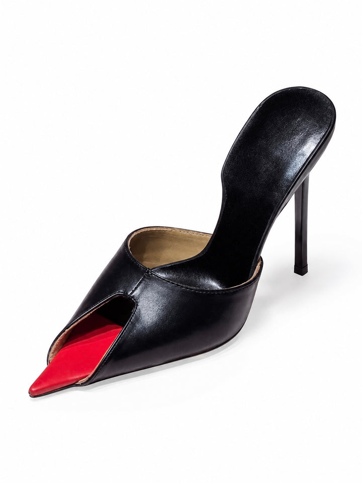NOIR Rouge Blade Mule Heels