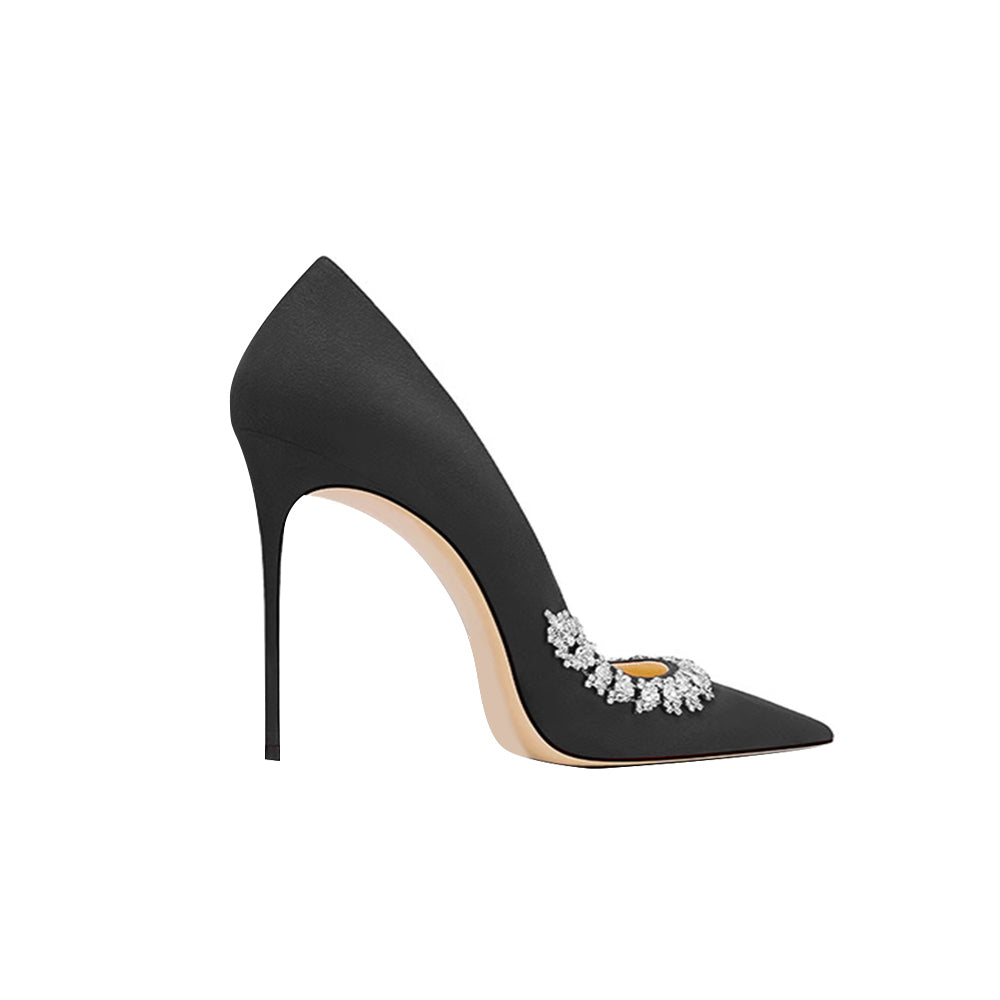 NOVKI Diamante Mid Heel Pumps - 8cm