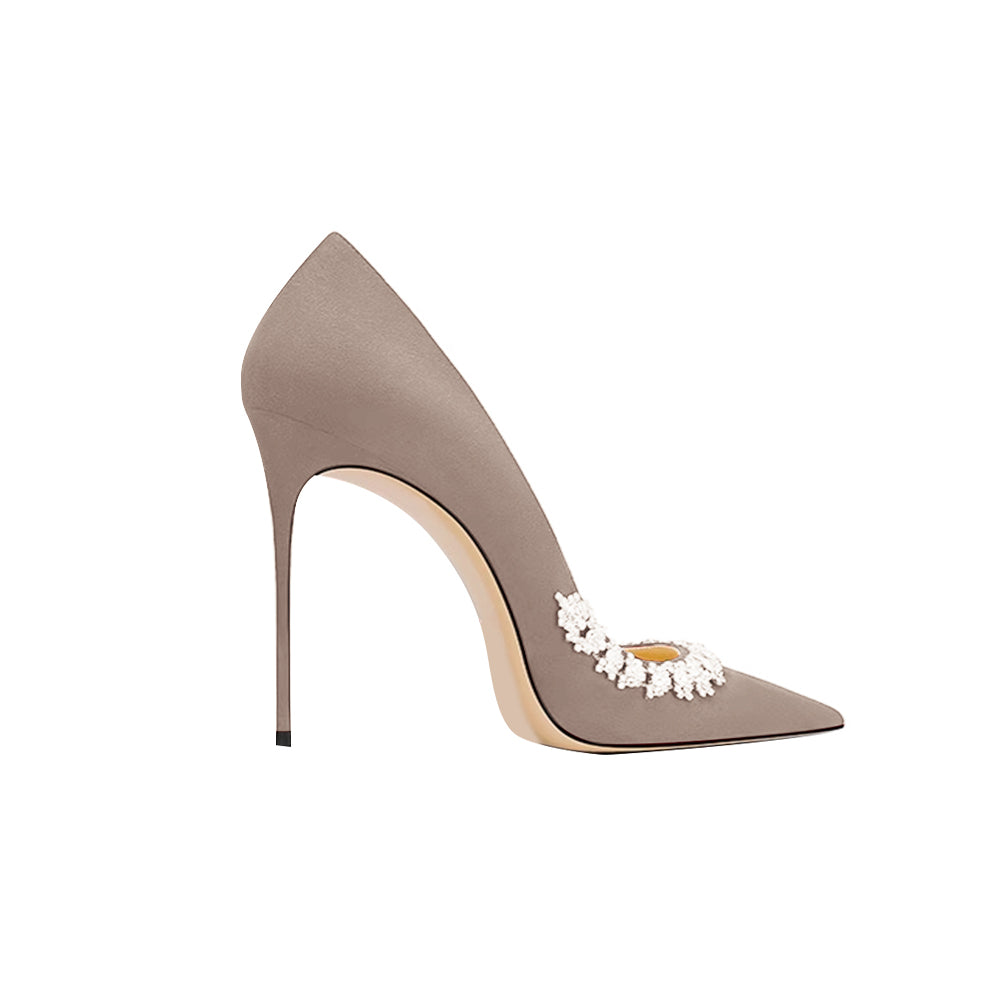 NOVKI Diamante Mid Heel Pumps - 8cm