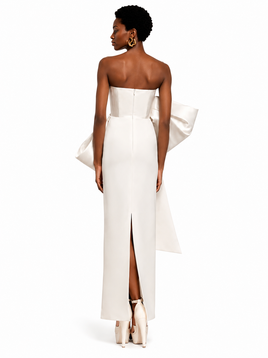 NUDSA Bow Tube Evening Dress Gown