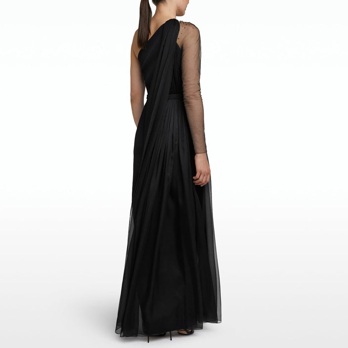 NVUCA One Shoulder Evening Dress Gown