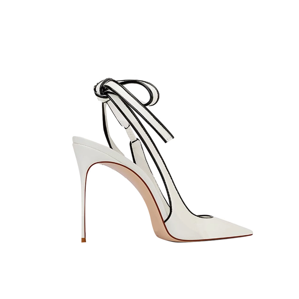 PESOR Lace Up Slingback Mid Heel Sandals - 8cm