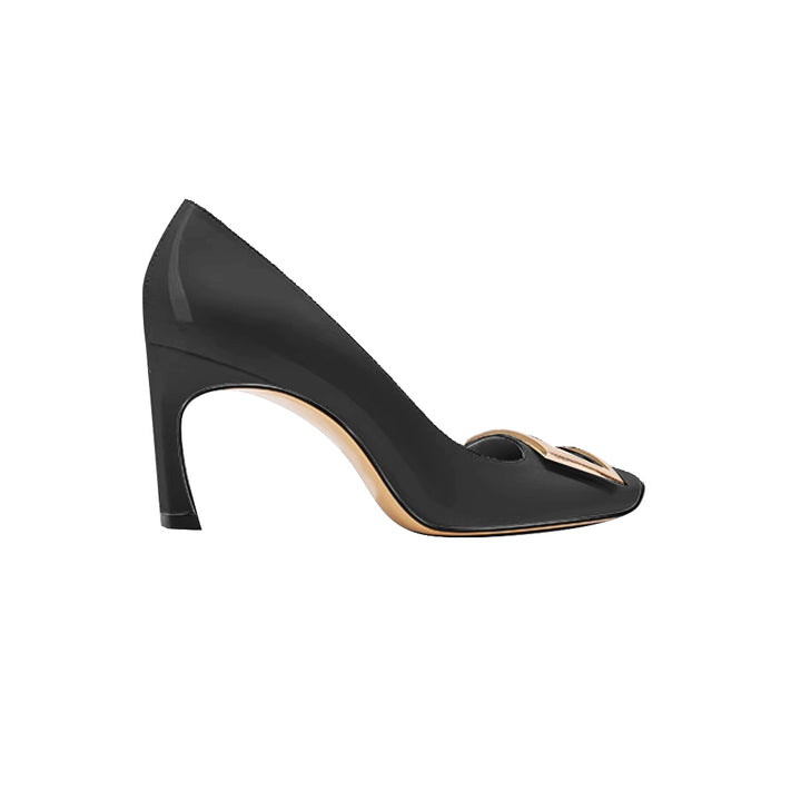 PUCRI Buckled Mid Heel Pumps - 7cm