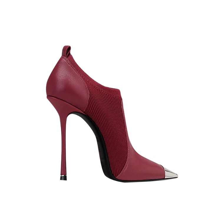 QUVCE Metal Plated High Heels 10cm