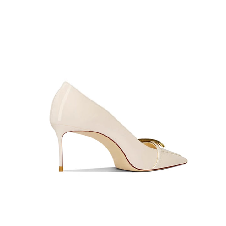 ROVUA Metal Embellished Mid Heel Pumps - 6cm