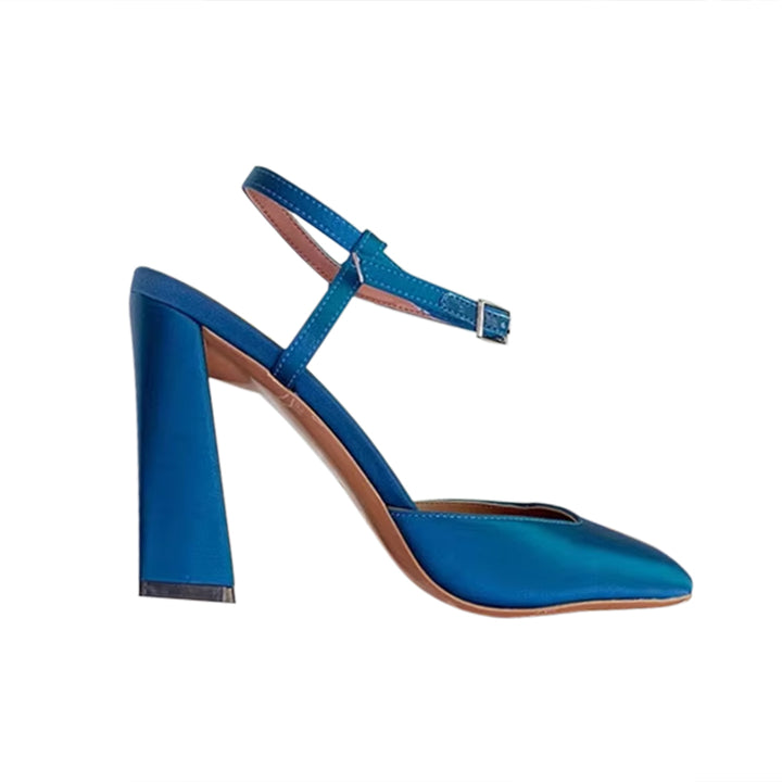RUVCI Ankle Strap Block Heel Sandals
