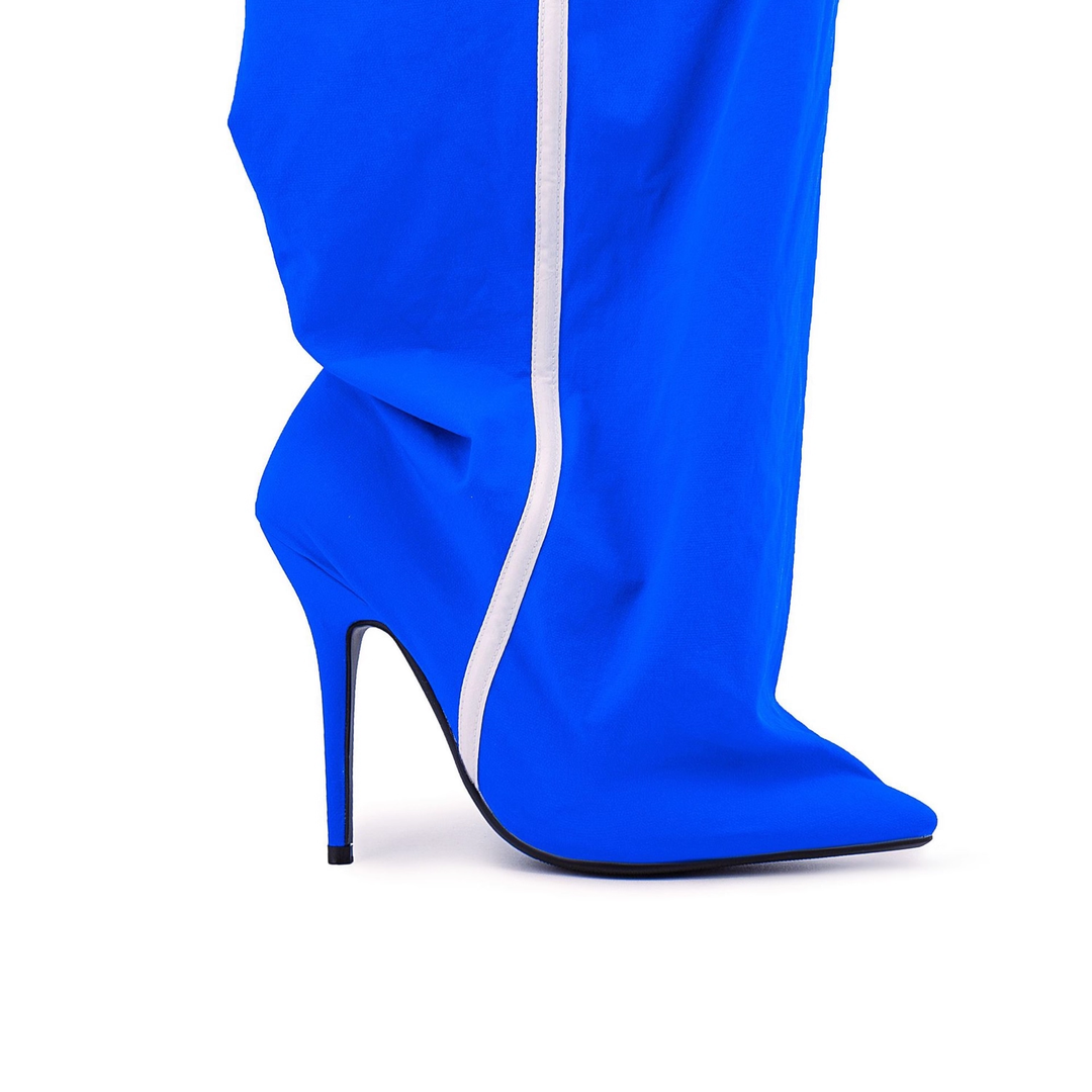 SCOVA Striped High Heel Pants Boots