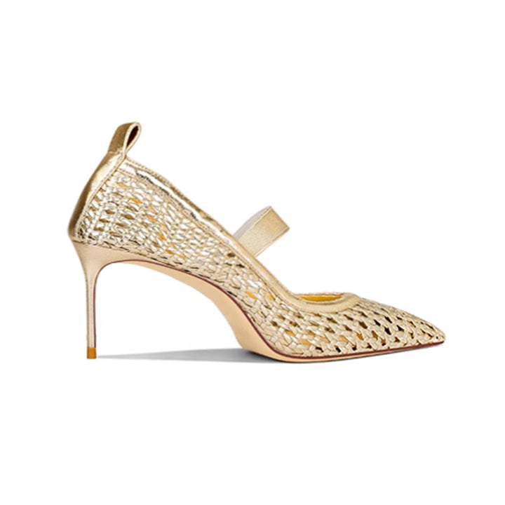SERVV Braided Mid Heel Pumps - 6cm