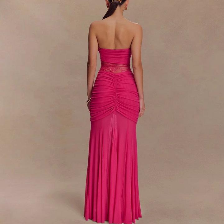 SLEVA Tube See-Through Evening Dress Gown