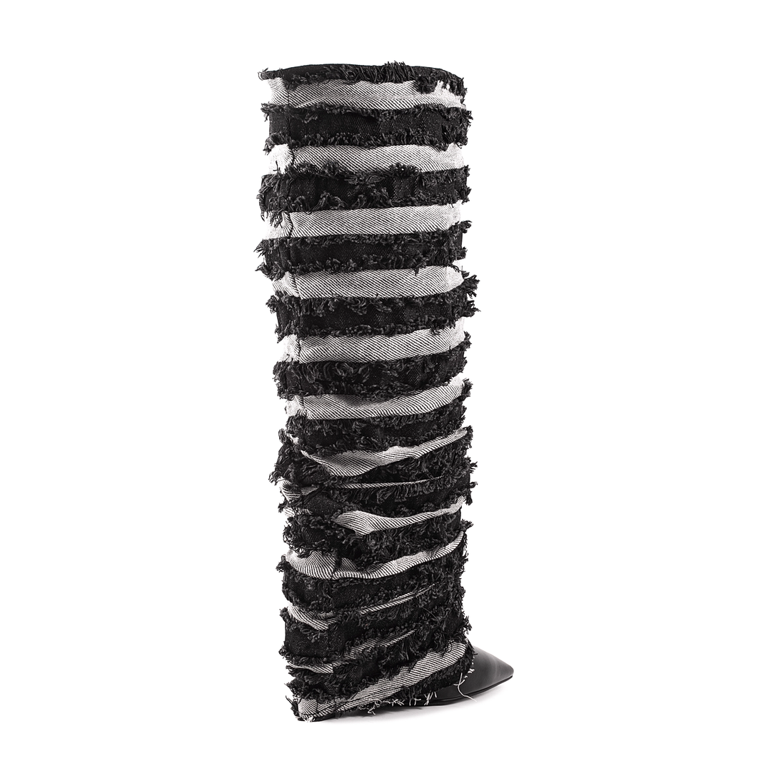 SOTUA Ruffled Knee High Boots