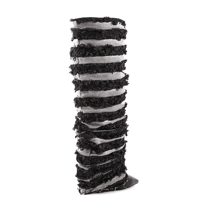 SOTUA Ruffled Knee High Boots