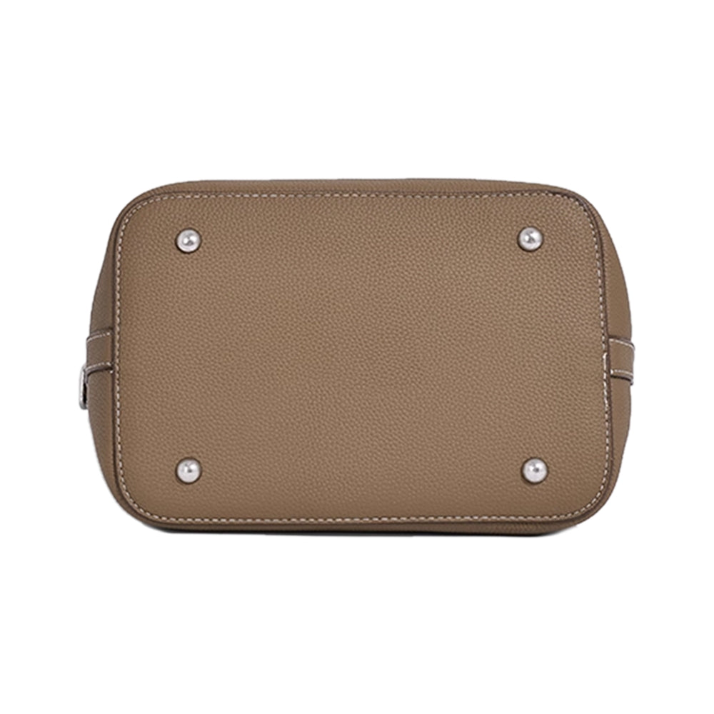 TOCRE Leather Bucket Bag