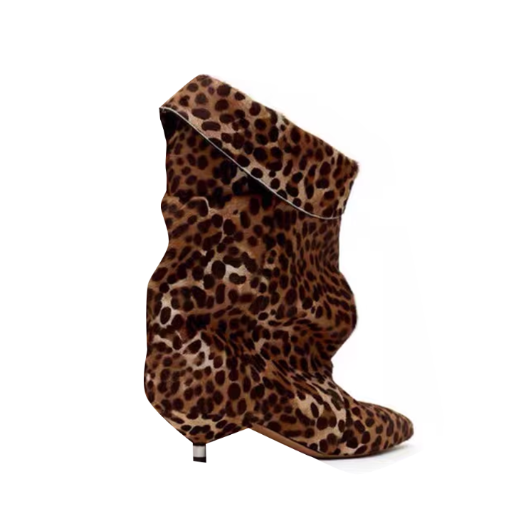 TULAH Printed Kitten Heel Ankle Boots