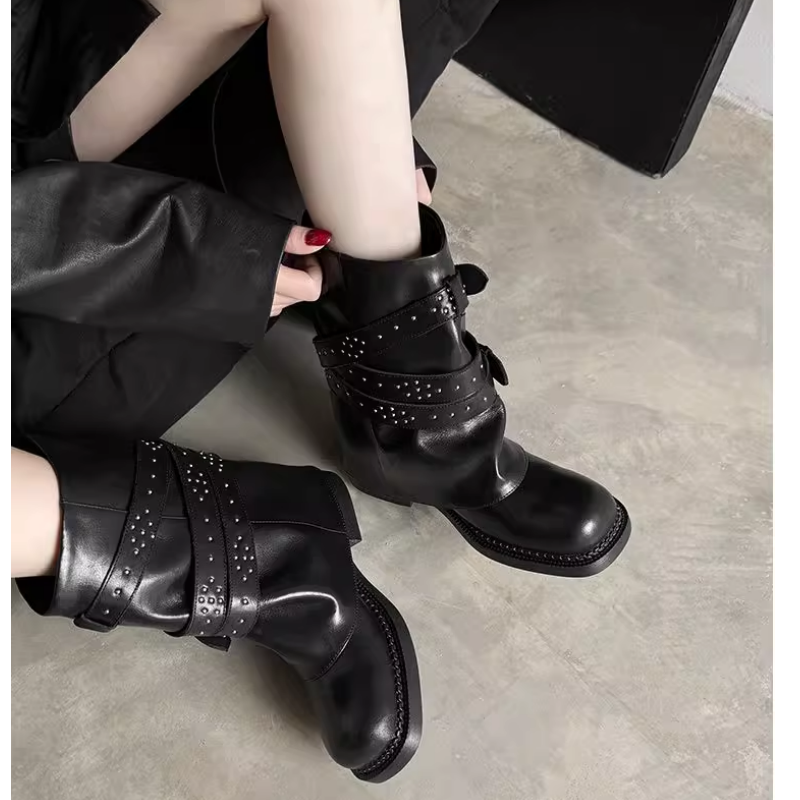 TUSCI Studded Ankle Boots