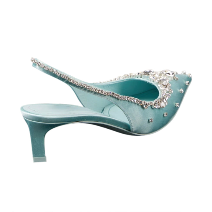 VEDFA Diamante Mid Heel Sandals - 5cm