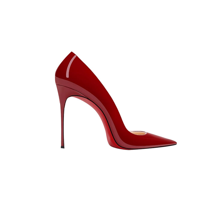 VEKUA Patent Leather Mid Heel Pumps - 8cm