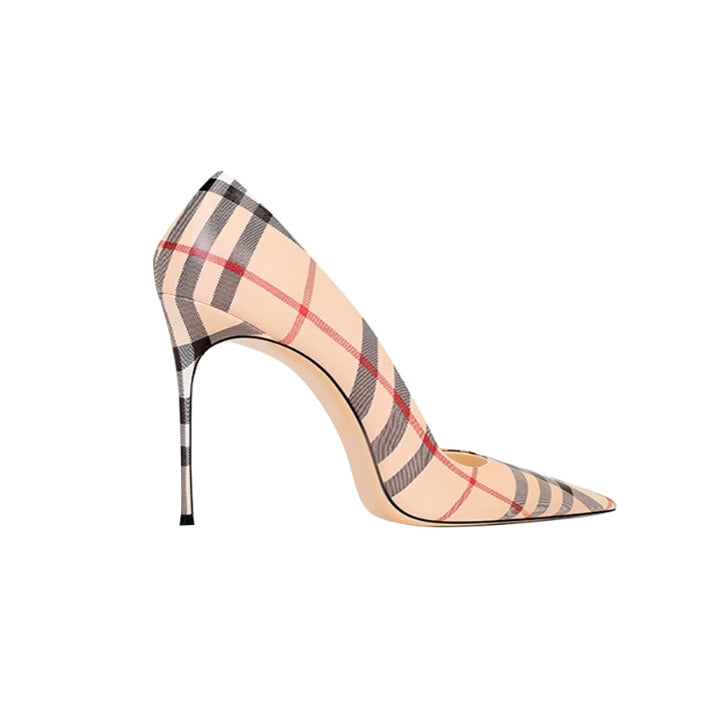 VESTU Striped Mid Heel Pumps - 8cm